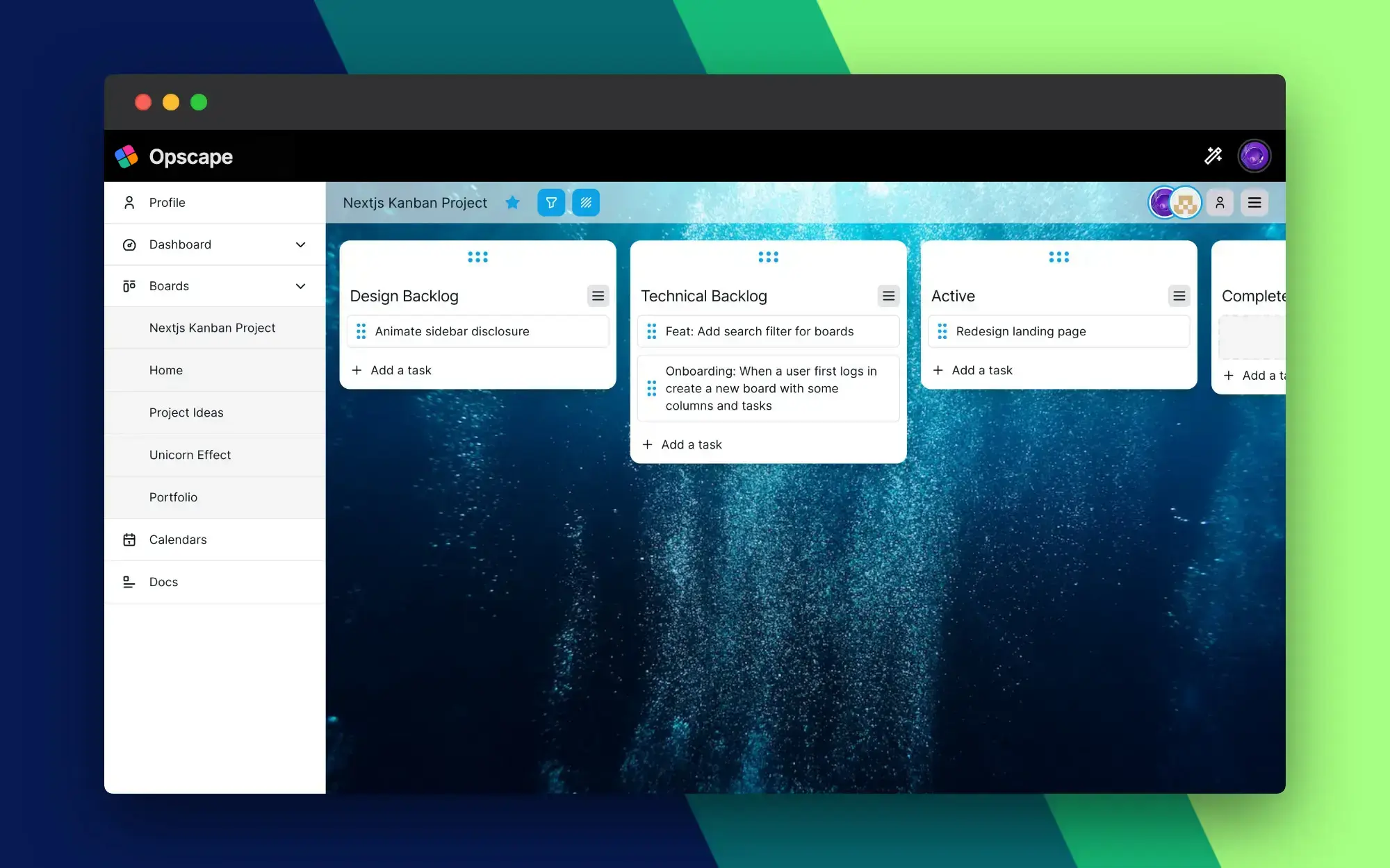 Screenshot of Opscape